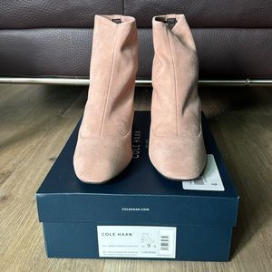 Cole Haan Laree Stretch Ankle Bootie 9M dusty pink